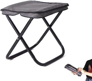 Portable Stool, Foldable Camping Stool, Zip Packed Stool Convenient for Travel/Hike/Wait in Line