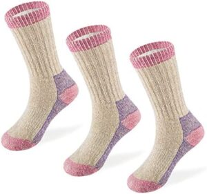 MERIWOOL Merino Wool Kids Hiking Socks for Children 3 Pairs