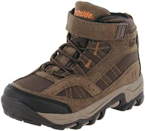 Northside Unisex-Child Rampart Mid Hiking Boots - Lightweight Performance | Suede/Ripstop Nylon Moisture-Wicking Quick Lace-Up Durable TPR Outsole | Kids Hiking Adventure Essential