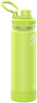 Takeya Actives 24 oz Vacuum Insulated Stainless Steel Water Bottle with Spout Lid, Premium Quality, Citron Green