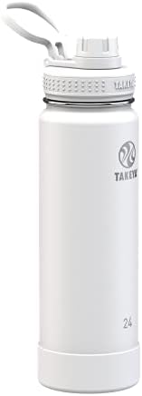 Takeya Actives 24 oz Vacuum Insulated Stainless Steel Water Bottle with Spout Lid, Premium Quality, Arctic