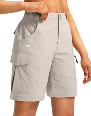 Viodia Women's 7" Hiking Cargo Shorts with Pockets Quick Dry Lightweight Shorts for Women Golf Casual Summer Shorts