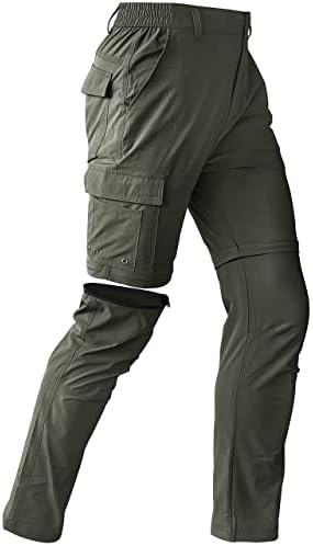 Mens Hiking Convertible Pants Waterproof Lightweight Quick Dry Zip Off Fishing Travel Safari Outdoor Cargo Work