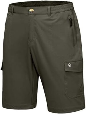 Little Donkey Andy Men's 11 Inch Quick Dry Bermuda Stretch Cargo Shorts Hiking Travel Golf