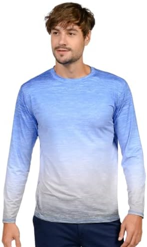 INGEAR Mens Long Sleeve Sun Shirt UV Sun Protection Quick Dry Outdoor Shirt for Fishing Running Workout Hiking UPF50+