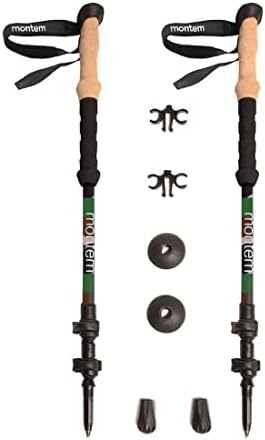 Montem Ultra Strong Trekking, Walking, and Hiking Poles - One Pair (2 Poles) - Collapsible, Lightweight, Quick Locking, and Ultra Durable