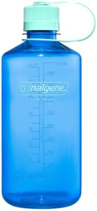 Nalgene Water Bottle - Lightweight Sustain Tritan BPA-Free Shatterproof Bottle for Backpacking, Hiking, Gym, 32 OZ, Narrow Mouth, Cornflower Blue