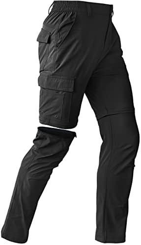 Mens Hiking Convertible Pants Waterproof Lightweight Quick Dry Zip Off Fishing Travel Safari Outdoor Cargo Work