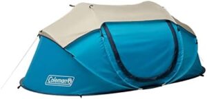 Coleman Pop-Up Camping Tent with Instant Setup, 2/4 Person Tent Sets Up in 10 Seconds with Pre-Assembled Poles, Adjustable Rainfly, & Taped Floor Seams