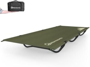 Ultralight Compact Camping Cot Pro, 3rd Generation FullGuard Lock Structure for 30s Setup, 30″ Wide Surface, Support 350lbs, Folding Backpacking Cot w/Storage Bag for Outdoor, Oxford Green