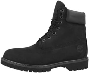 Timberland Men's 6 inch Premium Waterproof Boot, Black Nubuck, 10 W