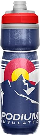 CamelBak Podium Chill Insulated Bike Water Bottle - Easy Squeeze Bottle - Fits Most Bike Cages - 21oz, Colorado