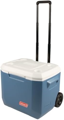 Coleman Portable Rolling Cooler | 50 Quart Xtreme 5 Day Cooler with Wheels | Wheeled Hard Cooler Keeps Ice Up to 5 Days