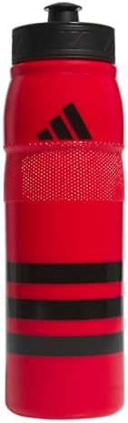 adidas 750 Ml (28 Oz) Stadium Refillable Plastic Sport Water Bottle, Scarlet, One Size