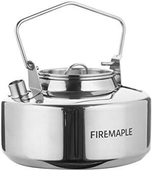 Fire-Maple Antarcti Portable 1 Liter Lightweight Stainless Steel Camping Kettle | Durable and Portable Camp Tea Pot | Ideal for Bushcraft and Outdoor Campfire Use