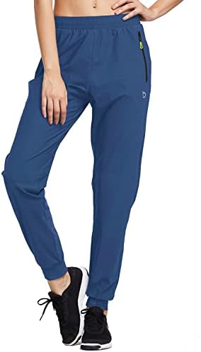 BALEAF Women's Hiking Pants Joggers Workout Athletic Lightweight Quick Dry Zipper Pockets