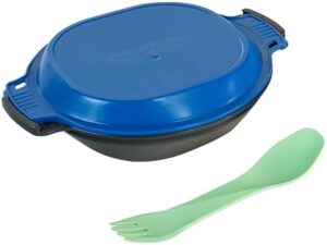 humangear GoKit Light | Travel Mess Kit | 5-Tool Portable Bowl, Plate, Spork | Camping Utensils