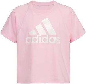 adidas Girls' Short Sleeve Raglan Loose Box Tee