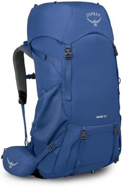 Osprey Rook 50L Men's Backpacking Backpack, Astology Blue/Blue Flame