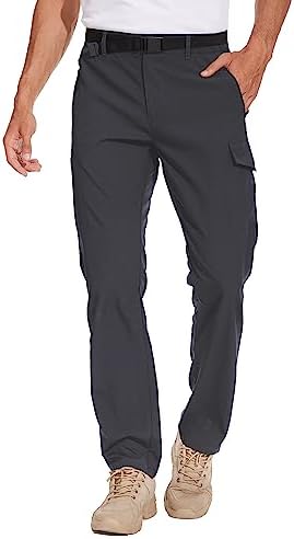 Hiking Pants for Men, Lightweight Mens Travel Pants Quick Dry Fishing Pants Men Water Resistant Outdoor Pants Work