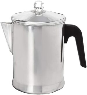 Primula Today Aluminum Stove Top Percolator Maker Durable, Brew Coffee On Stovetop, 9 Cup, Silver