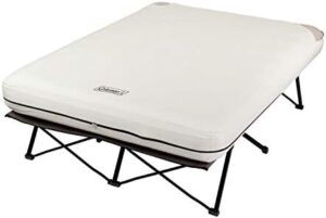 Coleman Camping Cot, Air Mattress, & Pump Combo, Folding Camp Cot & Air Bed with Side Table & Battery-Operated Pump, Great for Comfortable Outdoor Sleeping & Camping