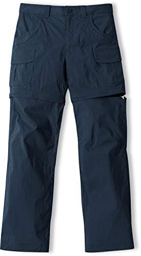 CQR Kids Youth Hiking Cargo Pants, UPF 50+ Quick Dry Convertible Zip Off/Regular Pants, Outdoor Camping Pants