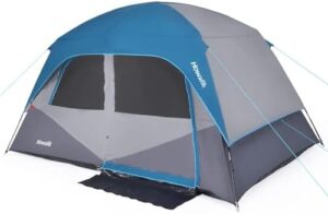 Camping Tent, Tent for Camping, Easy Set up Camping Tent for 6 Person Outdoor Traveling, Light Blue