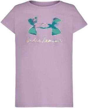 Under Armour Girls' Outdoor Short Sleeve Tee, Stylish Crew Neckline, Logo & Printed Designs