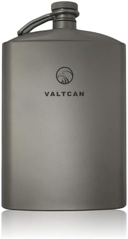 Valtcan Titanium Hip Flask Canteen Military Design 260ml 8.8 oz Capacity