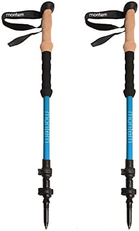 Montem Ultra Light 100% Carbon Fiber Trekking, Walking, and Hiking Poles - One Pair (2 Poles) - Ultra Light, Quick Locking, and Ultra Durable