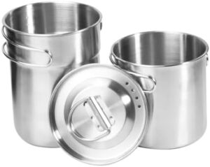 Foldable Camping Cup Pot Stainless Steel Camping Mugs with Folding Handle Outdoor Cookware 2 Pcs Stainless Steel Cups Camping Accessories Camping Cookware