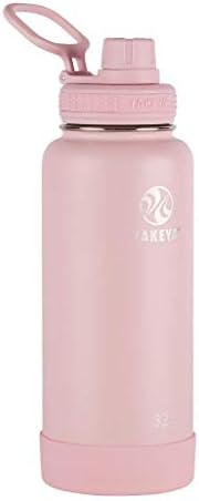 Takeya - 51012 Takeya Actives Insulated Stainless Steel Water Bottle with Spout Lid, 40 oz, Blush