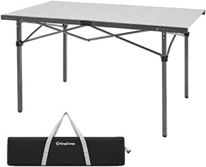 KingCamp Camping Table Aluminum Folding Table Roll Up Lightweight Foldable Table Portable Table Camp Table for Outdoor Camping Picnic Barbecue