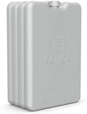 Bentgo Ice Lunch Chillers - Ultra-Thin Ice Packs Perfect for Everyday Use in Lunch Bags, Lunch Boxes and Coolers - 4 Pack (Gray)