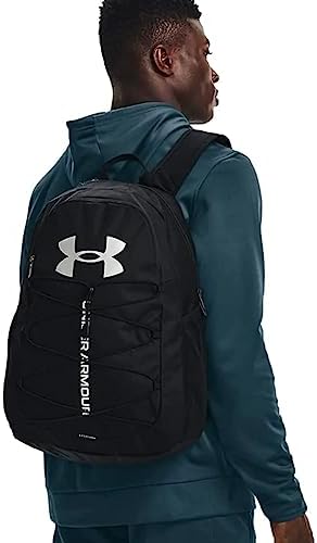 Under Armour Unisex-Adult Hustle Sport Backpack , Black (001)/Silver , One Size Fits All