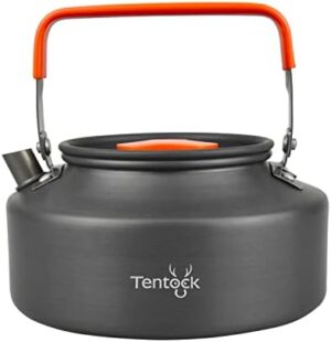 Tentock Camping Kettle Backpacking Compact Tea Pot 1.1L Lightweight Aluminum Water Kettle Coffee Pot for Camping Picnic Backpacking Hiking