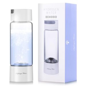 Echo Go™ Upgraded Version Hydrogen Water Bottle,Hydrogen Water Bottle Generator,Portable H2 Rich Water Cup,Your Perfect Partner for a Health-Conscious Lifestyle 380ml (White)