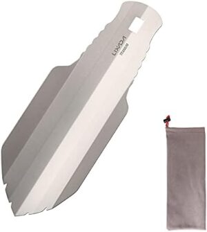 Lixada Camping Shovel 1.2 oz Ultralight Backpacking Trowel Titanium Shovel Hiking Trowel for Outdoor Campsite Use