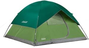 Coleman Sundome Camping Tent, 2/3/4/6 Person Dome Tent with Snag-Free Poles for Easy Setup in Under 10 Mins, Included Rainfly Blocks Wind & Rain, Tent for Camping, Festivals, Backyard, Sleepovers