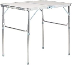 Trademark Innovations Lightweight Adjustable Portable Folding Aluminum Camp Table with Carry Handle