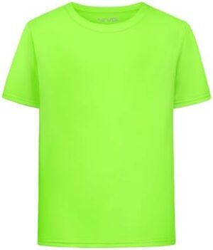 Youth Neon Shirt Boys UPF 50+ Dry Fit Athletic Short Sleeve T Shirts Kids Neon Shirt for Boys and Girls