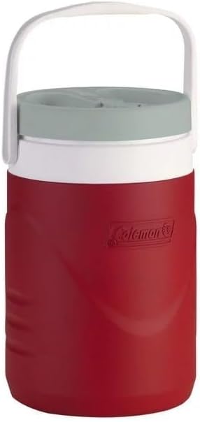 Coleman 1 Gallon Beverage Cooler, Red with Gray Lid