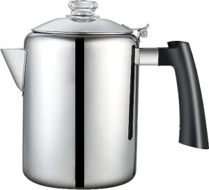 Cook N Home 8-Cup Stainless Steel Stovetop Coffee Percolator Pot Kettle, Tea