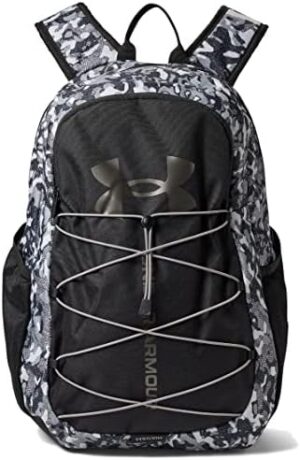 Under Armour Unisex-Adult Hustle Sport Backpack , (014) Black / / Metallic Pewter , One Size Fits All