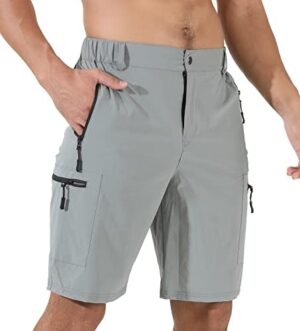 Mens Hiking Cargo Shorts Quick-Dry Outdoor Athletic Short Travel Fishing Golf Tactical Short for Men with Multipocket