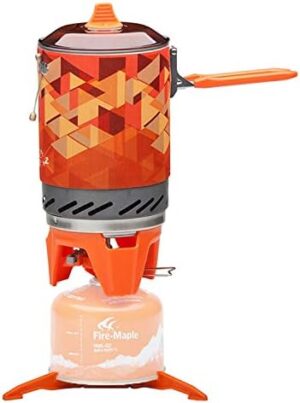 Fire-Maple Fixed Star X2 Backpacking and Camping Stove System Outdoor Propane Camp Cooking Gear Portable Pot Jet Burner Set Ideal for Hiking, Trekking, Fishing, Hunting Trips and Emergency Use