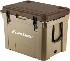 EchoSmile Insulated Portable Cooler 14-45 Qt, Rotomolded Cooler with Sealing Ring, 5 Days Ice Cooler, Lightweight Ice Chest Box, Hard Cooler for BBQ, Beach, Drink, Camping, Picnic