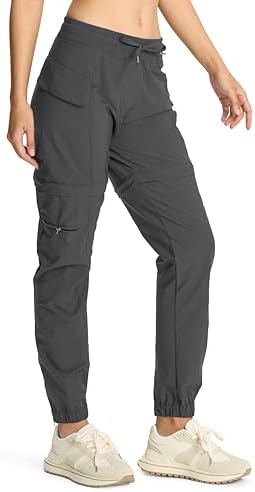 smawell Women's Convertible Cargo Hiking Pants Lightweight Quick Dry Joggers Athletic Workout Outdoor Pants