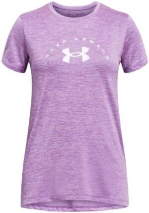 Under Armour Girls' Tech Twist Arch Big Logo Short-Sleeve Crew Neck T-Shirt